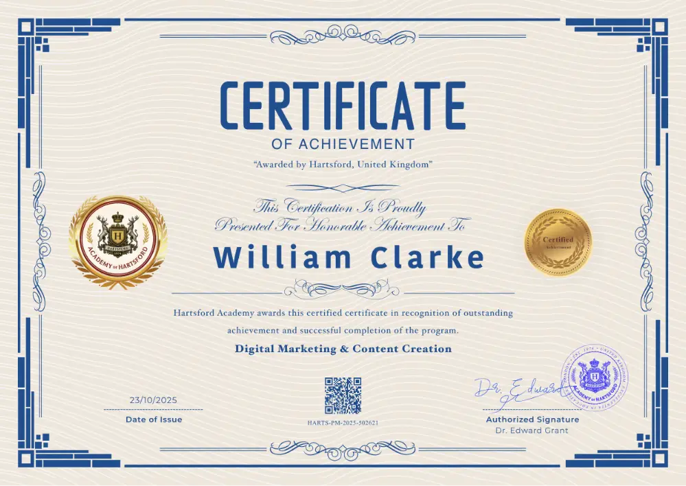 Hartsford Certificate ID #0011