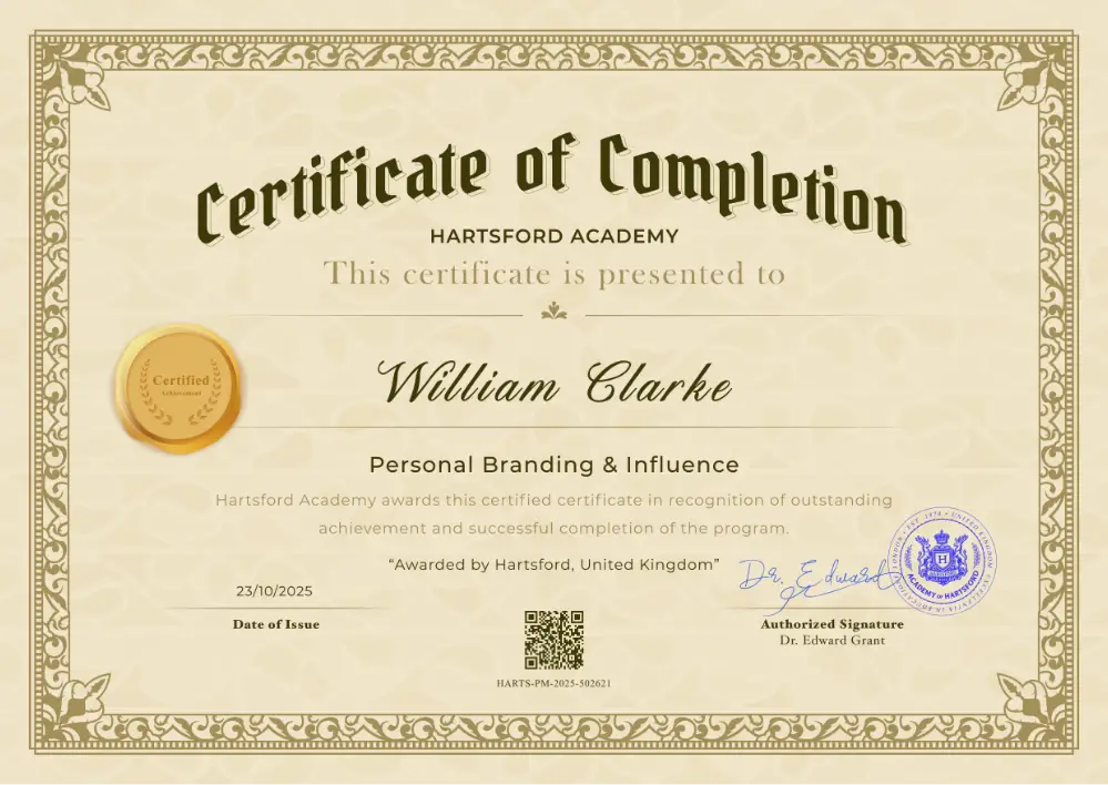 Hartsford Certificate ID #0013