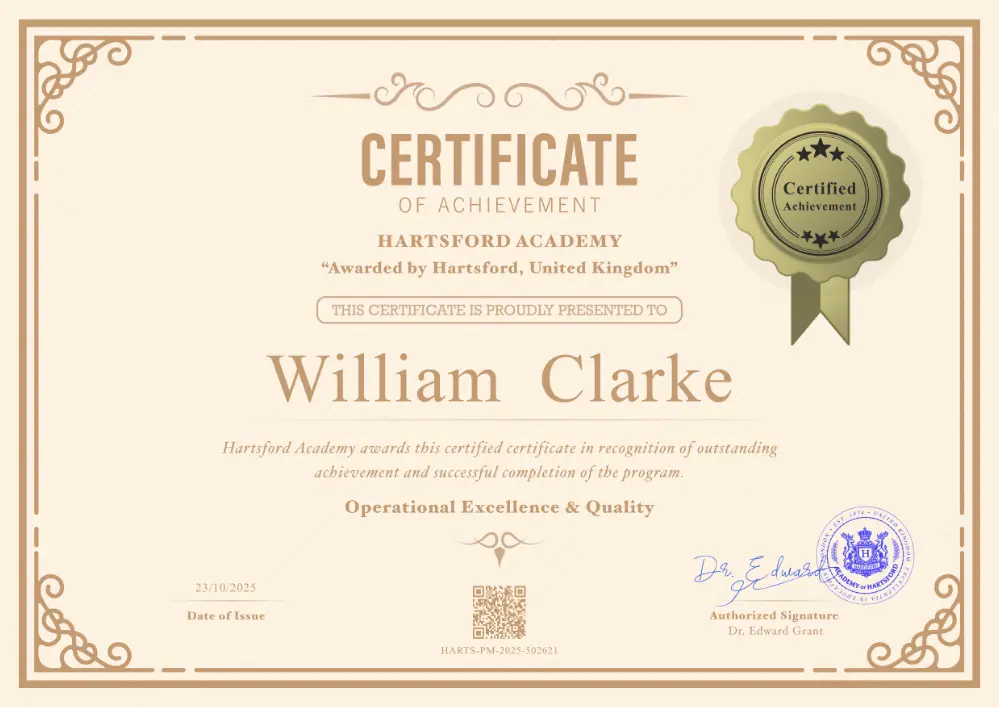 Hartsford Certificate ID #0014