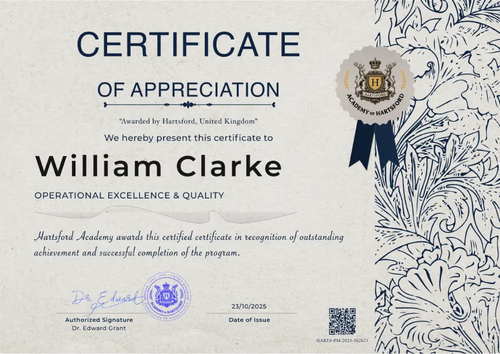 Hartsford Certificate ID #0015