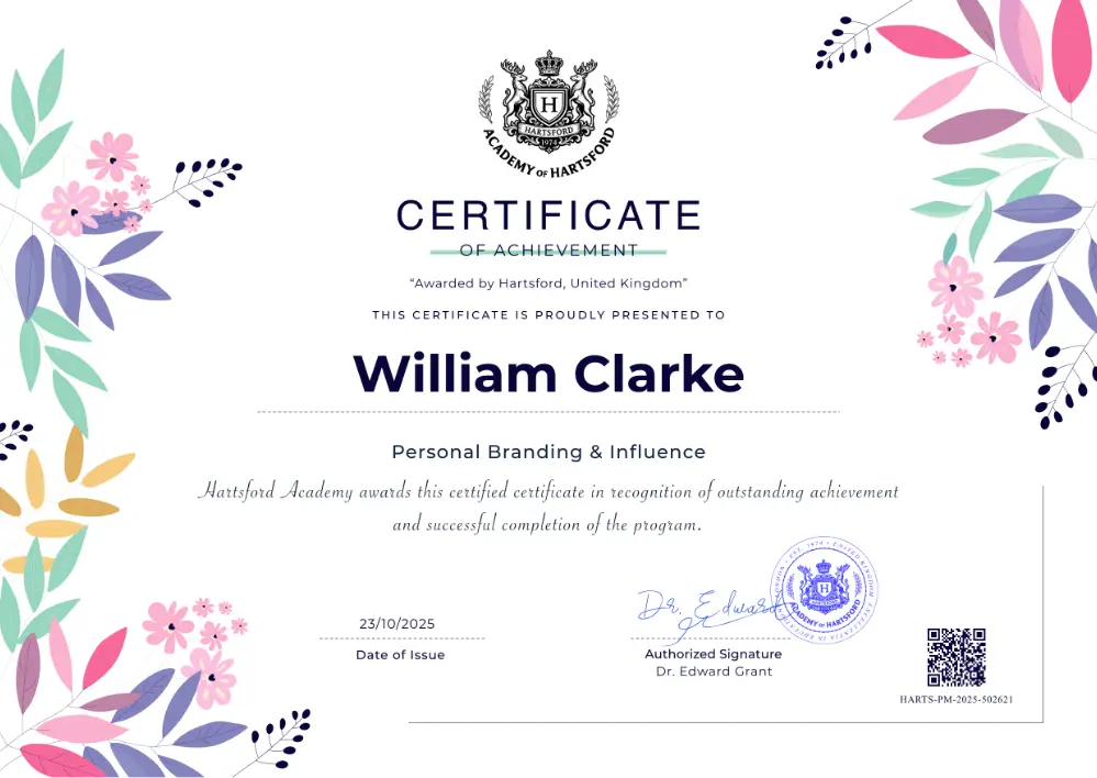 Hartsford Certificate ID #0018