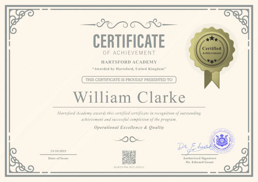 Hartsford Certificate ID #002