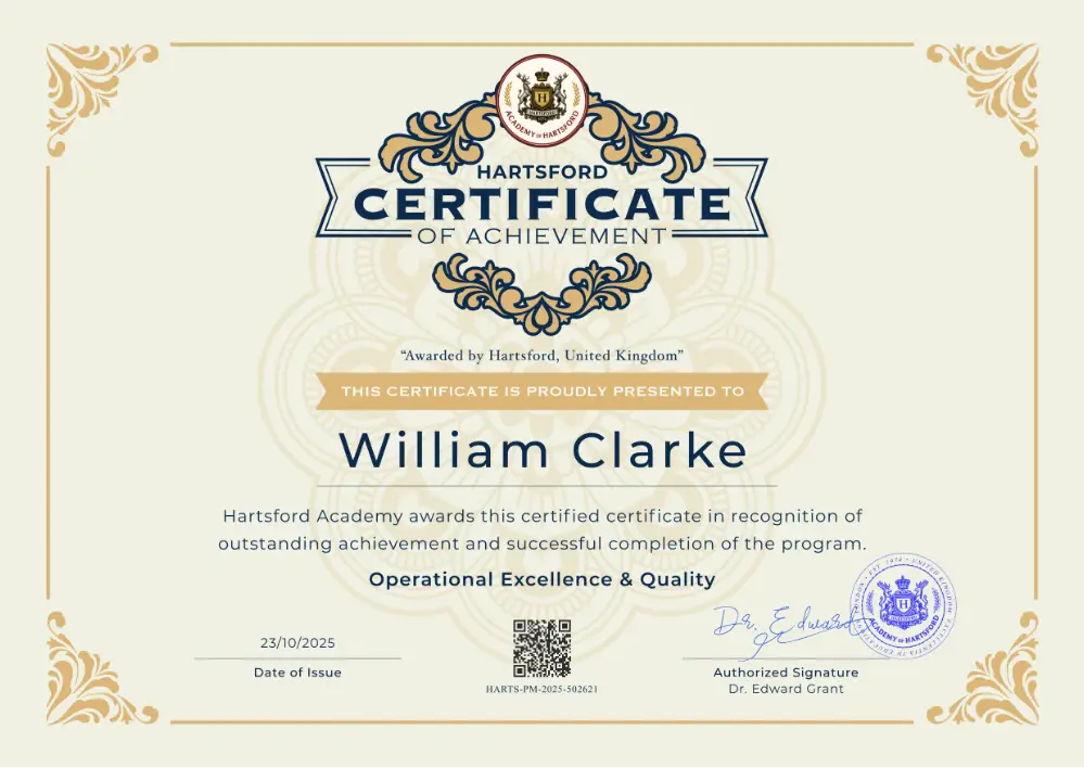 Hartsford Certificate ID #003