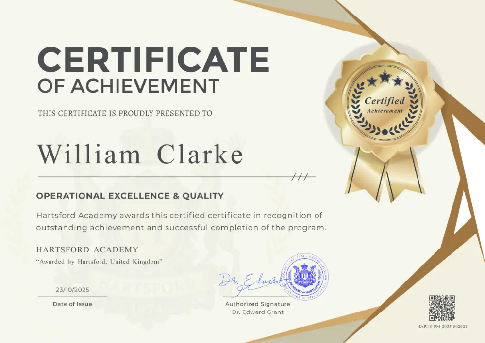 Hartsford Certificate ID #004