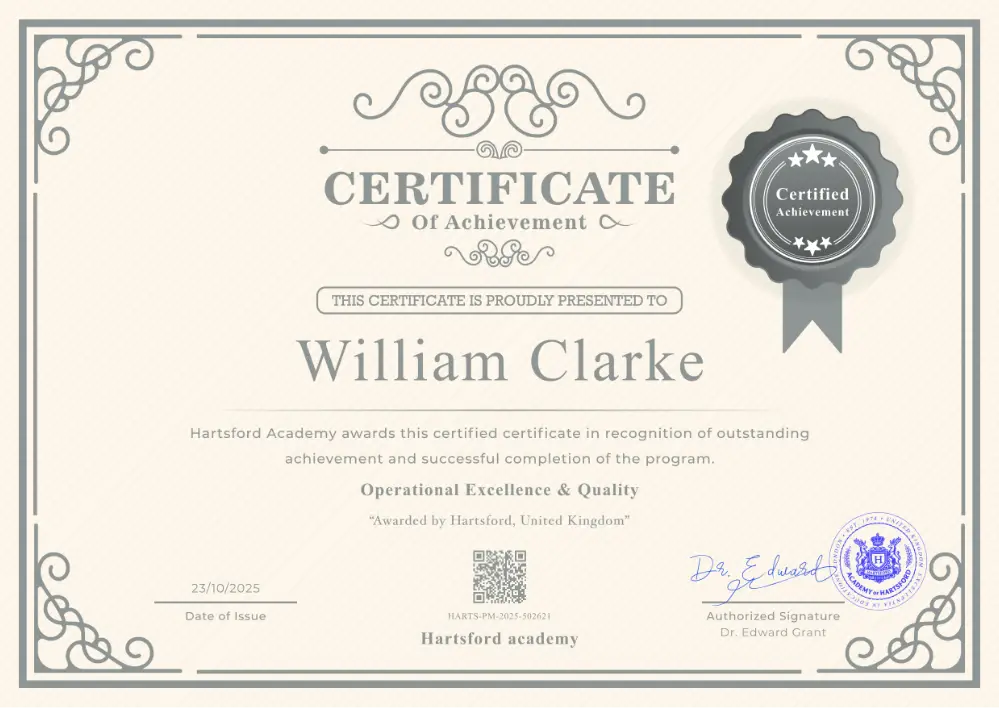 Hartsford Certificate ID #005