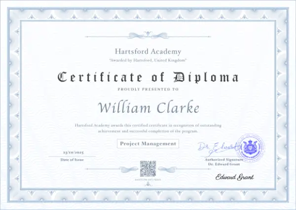 Hartsford certificate